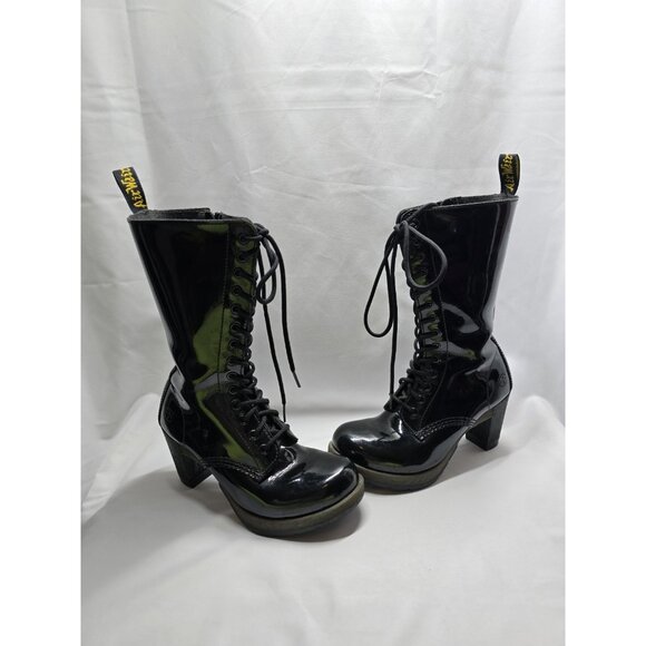 Dr. Martens Women's Dee Limited Edition Diva Collection 14-Eye Black US 7 L UK 5 - Picture 2 of 16